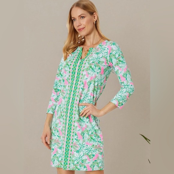 Lilly Pulitzer Other - EUC Worn Once Lilly Pulitzer Nadine Dress Chilly Lilly RARE XL UPF 50+ MSRP $198